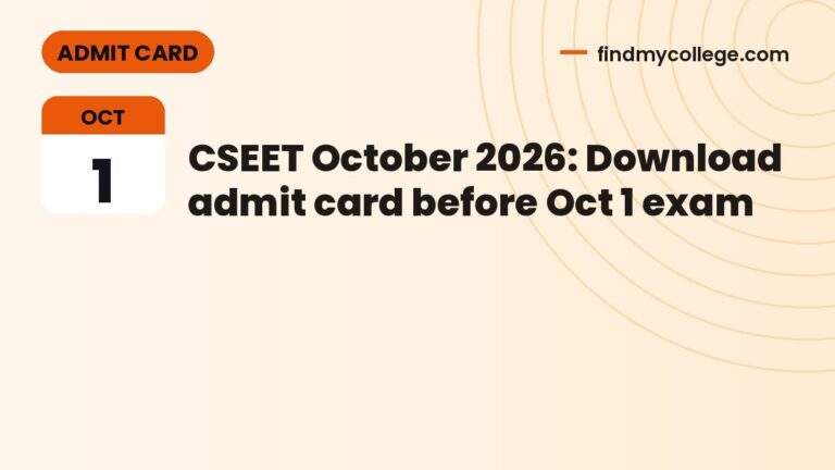 CSEET October 2026: Download admit card before Oct 1 exam