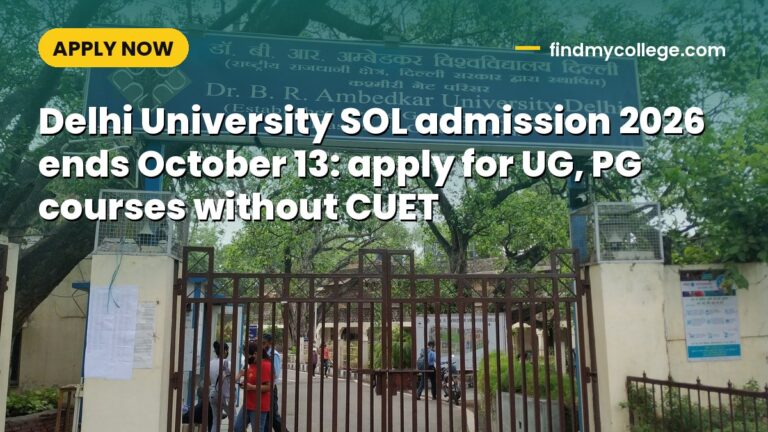 Delhi University SOL admission 2026 ends October 13: apply for UG, PG courses without CUET