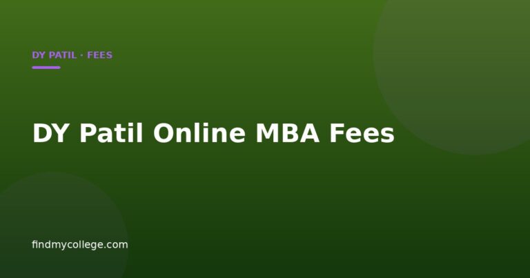DY Patil Online MBA Fees