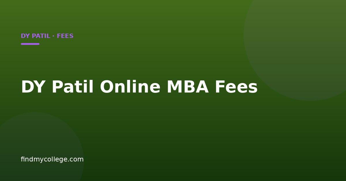 DY Patil Online MBA Fees