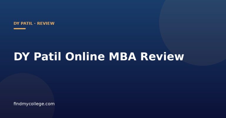 DY Patil Online MBA Review