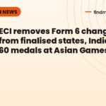 ECI removes Form 6 changes from finalised states, India bags 60 medals at Asian Games
