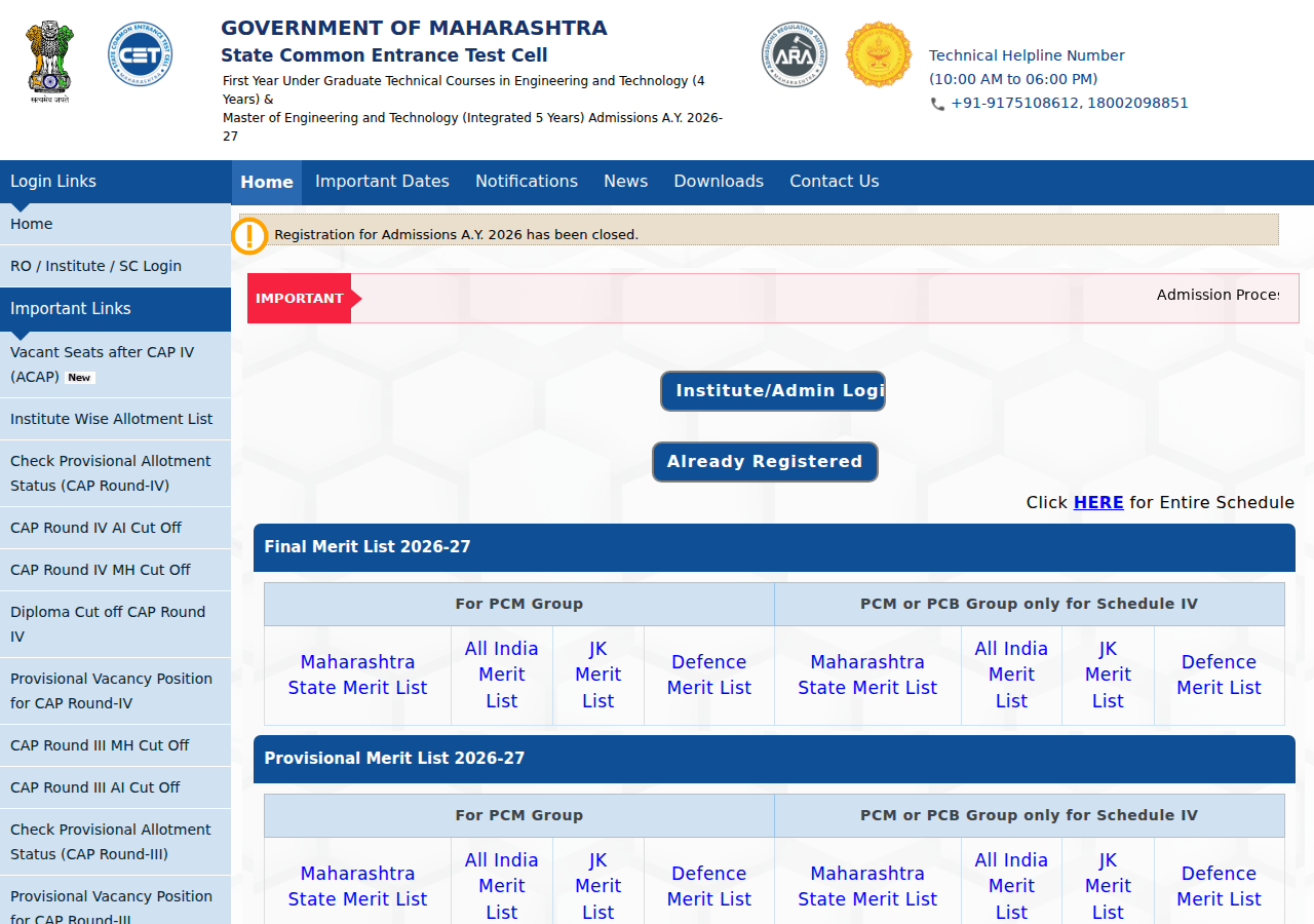 fe2026.mahacet.org homepage