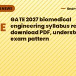 GATE 2027 biomedical engineering syllabus released: download PDF, understand exam pattern
