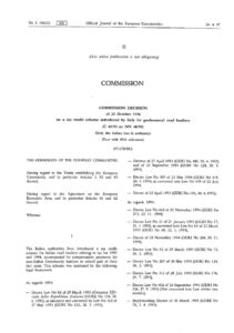 97-270-EC- Commission Decision of 22 October 1996 on a tax credit scheme introduced by Italy for professional road hauli