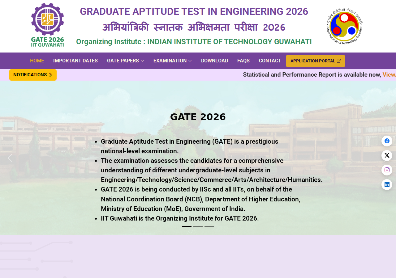 gate2026.iitg.ac.in homepage