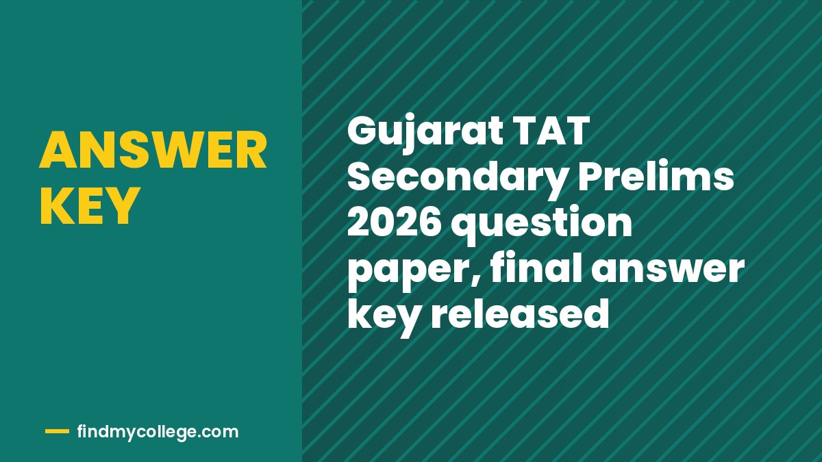 Gujarat TAT Secondary Prelims 2026 question paper, final answer key released