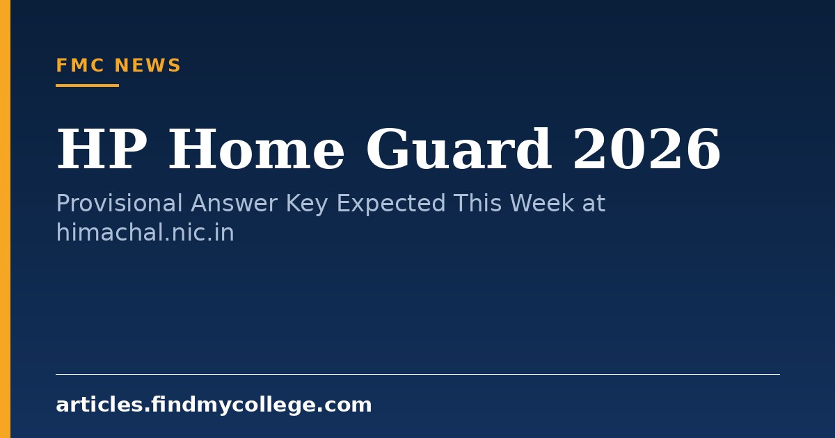 HP Home Guard 2026: Provisional Answer Key Expected This Week at himachal.nic.in