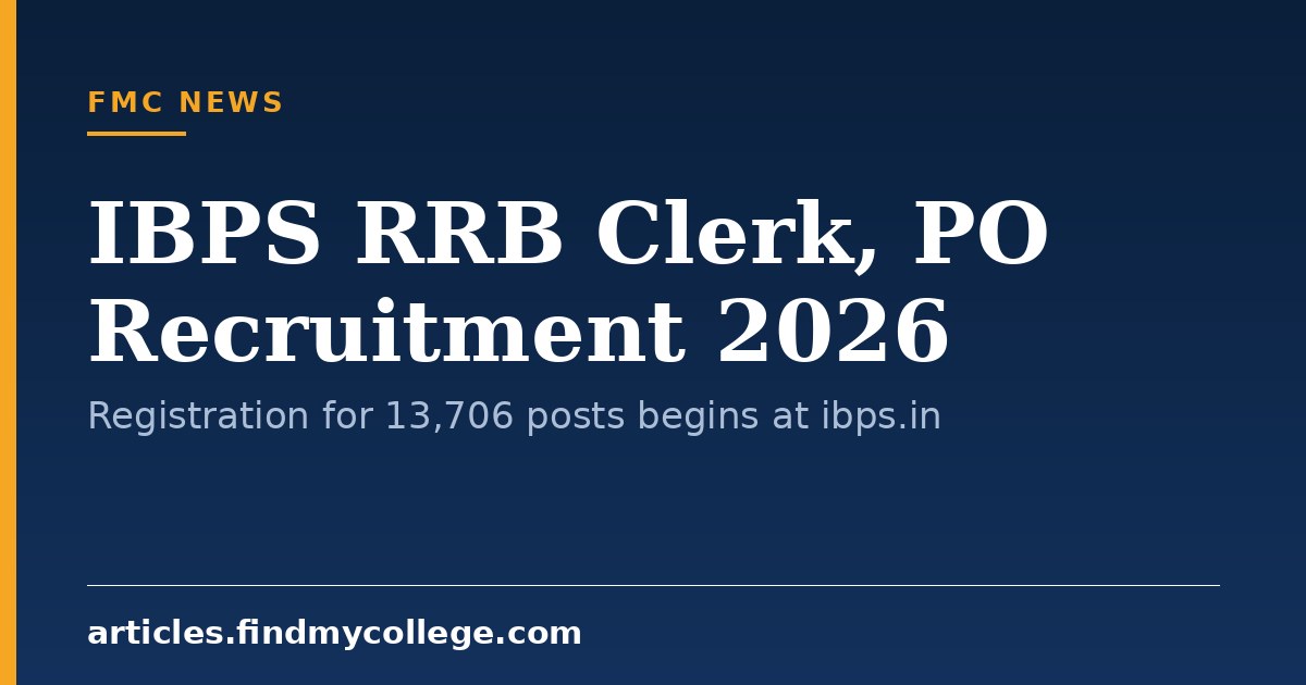 IBPS RRB Clerk, PO Recruitment 2026: Registration for 13,706 posts begins at ibps.in