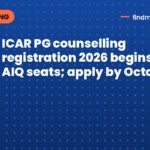 ICAR PG counselling registration 2026 begins for AIQ seats; apply by October 2