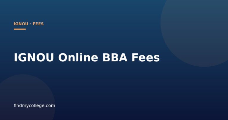 IGNOU Online BBA Fees