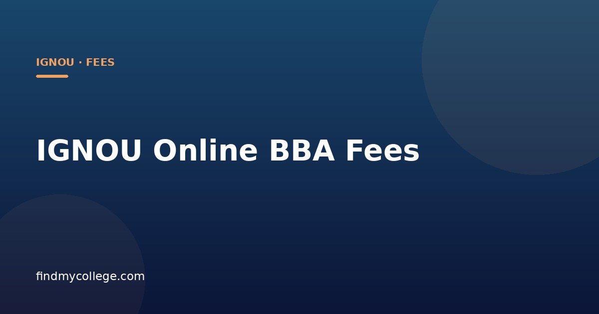 IGNOU Online BBA Fees