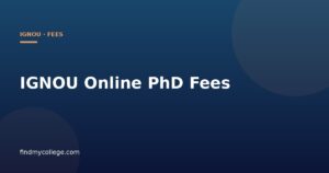 IGNOU Online PhD Fees