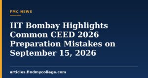 IIT Bombay Highlights Common CEED 2026 Preparation Mistakes on September 15, 2026