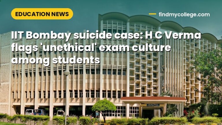 IIT Bombay suicide case: H C Verma flags 'unethical' exam culture among students