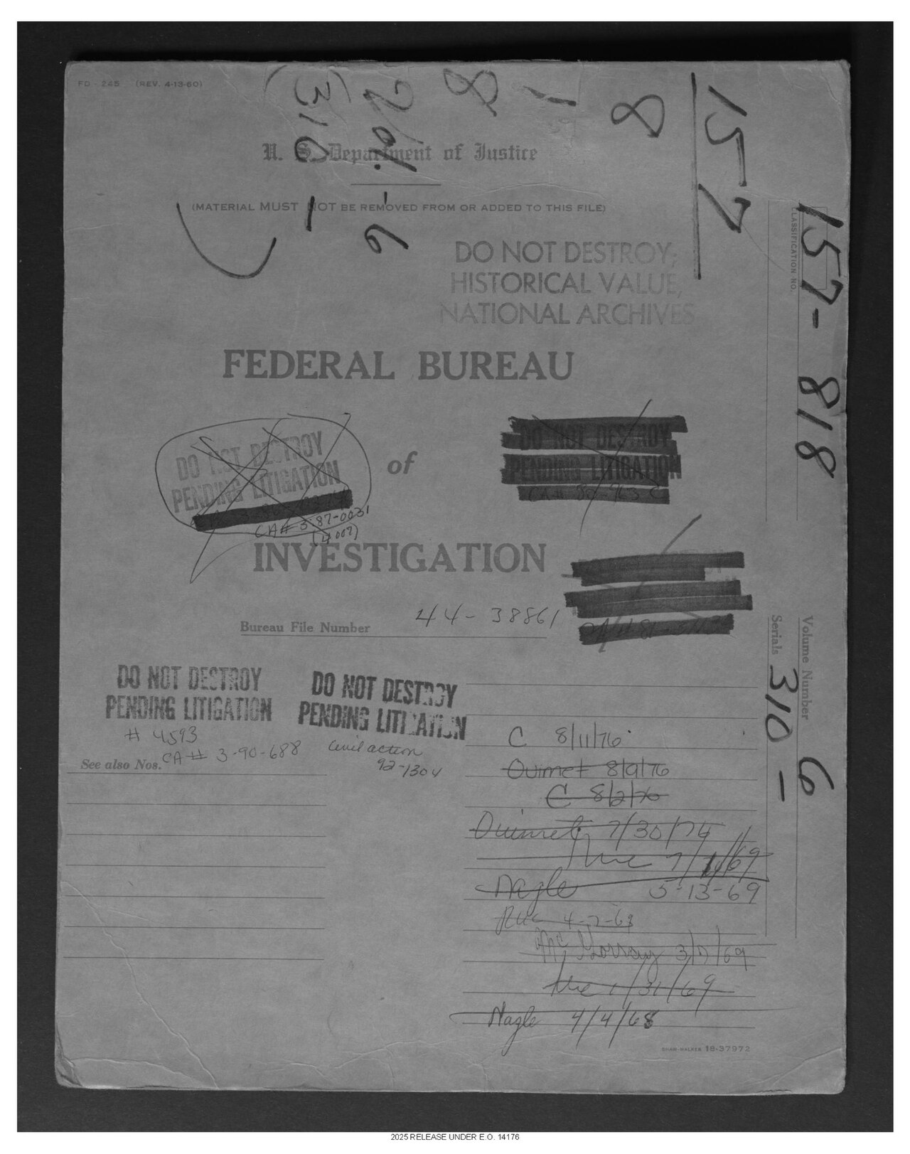 Documents about Martin Luther King, Jr., Executive Order 14176, 157-nh-818 626213 20-03-part 1 of 3.pdf