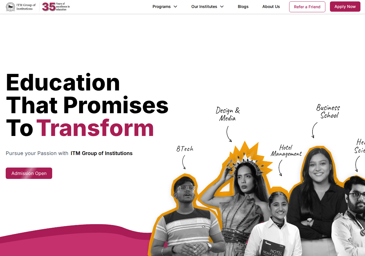 itm.edu homepage