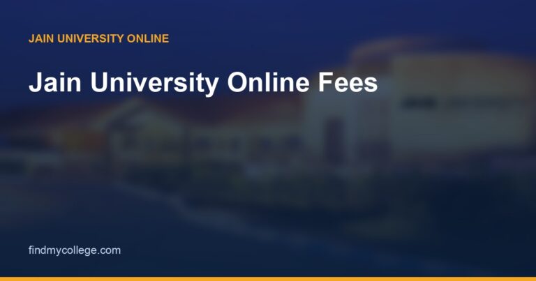 Jain University Online Fees 2026: Programme-wise Fee Structure & EMI