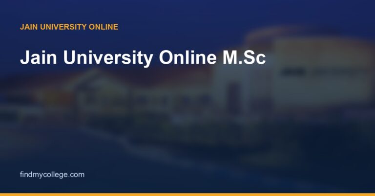 Jain University Online M.Sc: Fees, Specialisations, Eligibility & Admission 2026