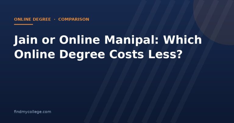 Jain or Online Manipal: Which Online Degree Costs Less?