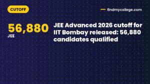 JEE Advanced 2026 cutoff for IIT Bombay released: 56,880 candidates qualified