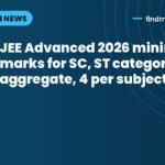 JEE Advanced 2026 minimum marks for SC, ST categories: 46 aggregate, 4 per subject
