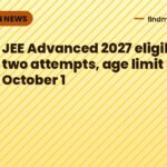 JEE Advanced 2027 eligibility: two attempts, age limit set at October 1