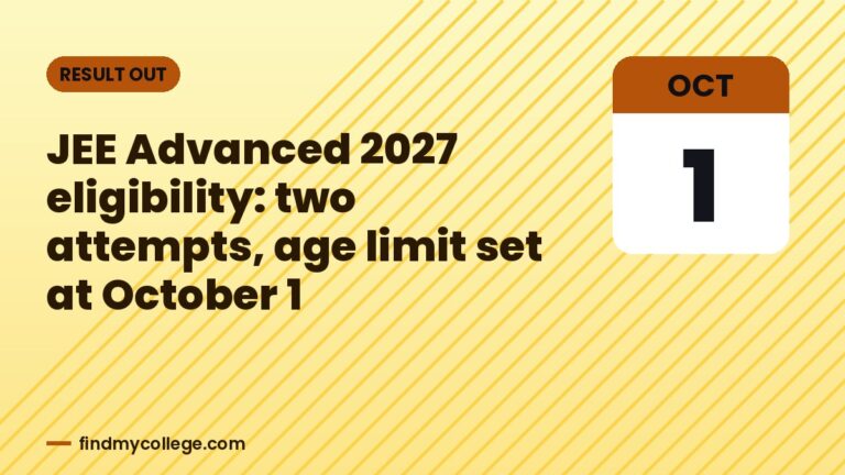 JEE Advanced 2027 eligibility: two attempts, age limit set at October 1