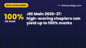 JEE Main 2026-27: high-scoring chapters can yield up to 100% marks
