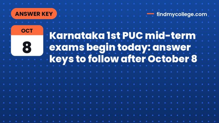 Karnataka 1st PUC mid-term exams begin today: answer keys to follow after October 8