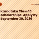 Karnataka Class 10 scholarships: Apply by September 30, 2026