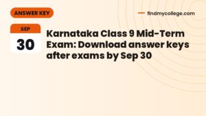 Karnataka Class 9 Mid-Term Exam: Download answer keys after exams by Sep 30