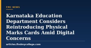 Karnataka Education Department Considers Reintroducing Physical Marks Cards Amid Digital Concerns