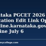 Karnataka PGCET 2026 Application Edit Link Opens on 31st August: Check Deadlines, How to Edit Application & More