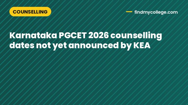 Karnataka PGCET 2026 counselling dates not yet announced by KEA