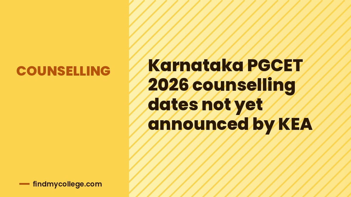 Karnataka PGCET 2026 counselling dates not yet announced by KEA