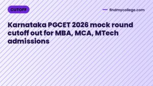 Karnataka PGCET 2026 mock round cutoff out for MBA, MCA, MTech admissions