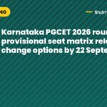 Karnataka PGCET 2026 round 1 provisional seat matrix released: change options by 22 September