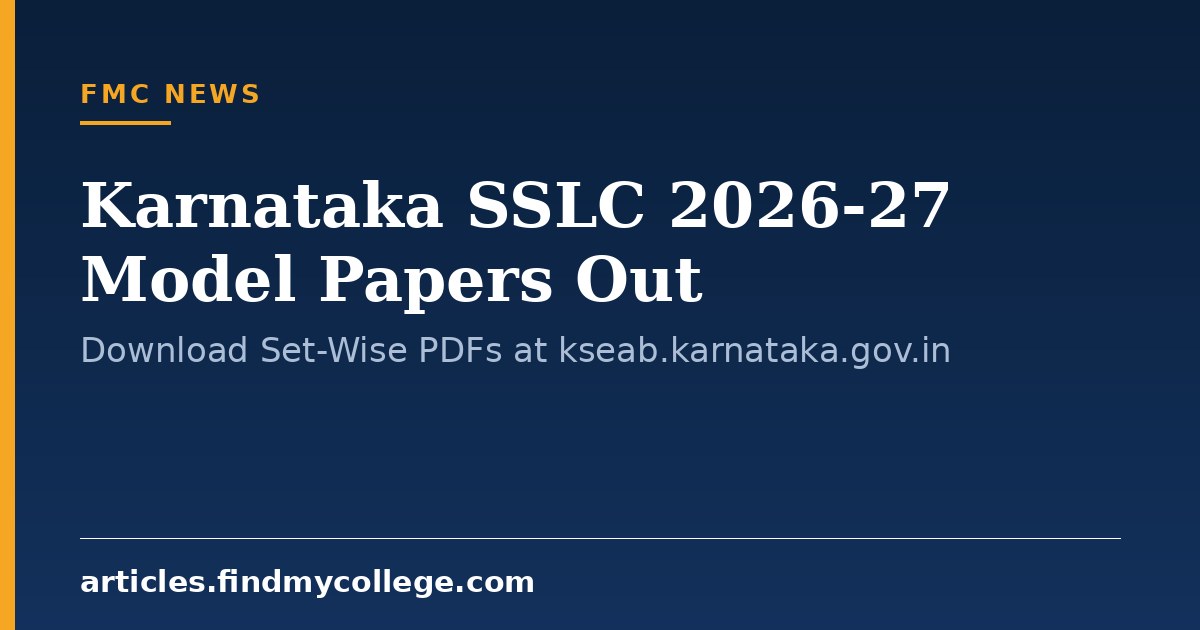 Karnataka SSLC 2026-27 Model Papers Out: Download Set-Wise PDFs at kseab.karnataka.gov.in
