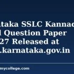 Karnataka SSLC Kannada Model Question Paper 2026-27 Released at kseab.karnataka.gov.in