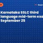 Karnataka SSLC third language mid-term exam on September 25