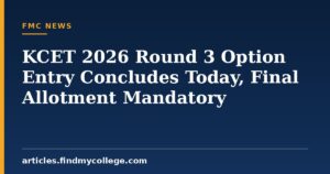 KCET 2026 Round 3 Option Entry Concludes Today, Final Allotment Mandatory