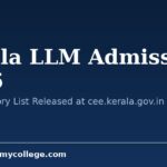 Kerala LLM Admission 2026: Final Category List Released at cee.kerala.gov.in