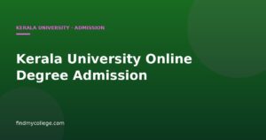 Kerala University Online Degree Admission