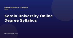 Kerala University Online Degree Syllabus