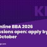 KIIT Online BBA 2026 admissions open: apply by mid-October