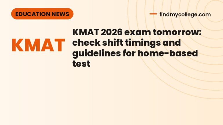 KMAT 2026 exam tomorrow: check shift timings and guidelines for home-based test
