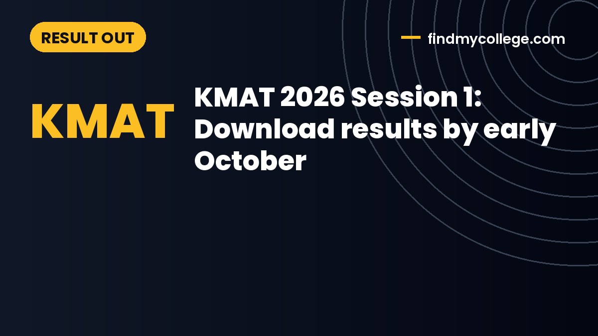 KMAT 2026 Session 1: Download results by early October