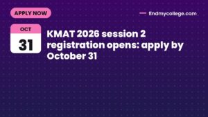 KMAT 2026 session 2 registration opens: apply by October 31