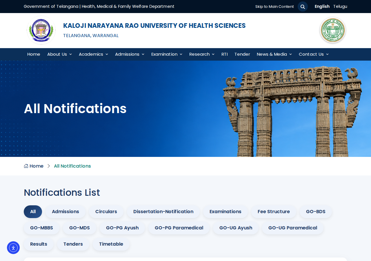 Official notification screenshot